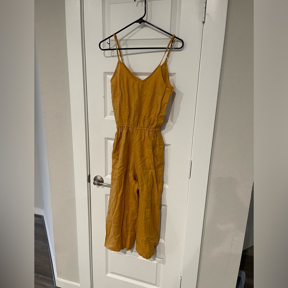 NWOT Rove Masala Linen Jumpsuit XS, missing belt